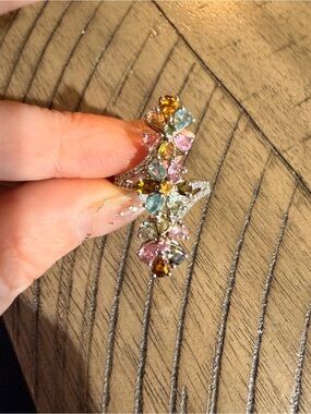 D’Joy 925 multicolor flower ring size 7.5